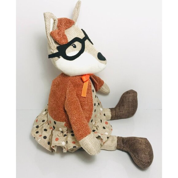 Loving Kindness Fox Weighted Stuffed Animal Plush Door Stop Shelf Sitter Decor - Picture 2 of 7